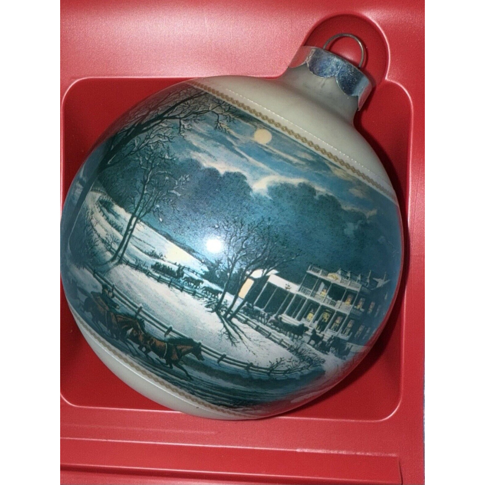 Vintage 1973 Currier&Ives Collection American Winter Scenes Corning Glass Works